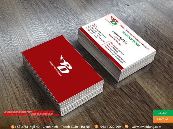 In Card visit cho công ty Phương Đông